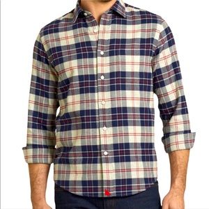 UNTUCKit Campeneta Plaid Flannel Shirt Sz L